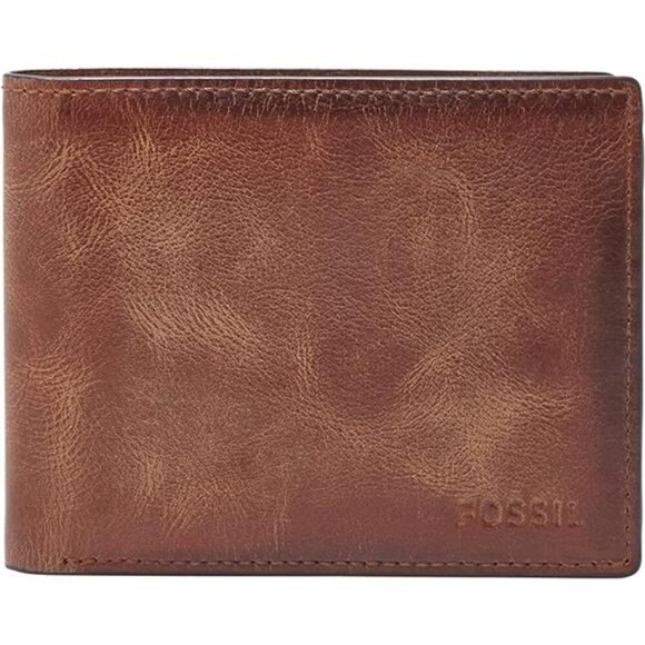 Leather RFID-Blocking Bifold with Flip ID Wallet, Brown, (Model: ML3681200) - Picture 6 of 6